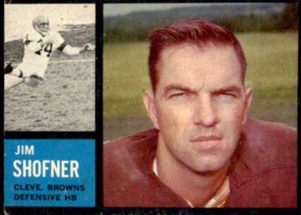 Jim Shofner #35 Football Cards 1962 Topps