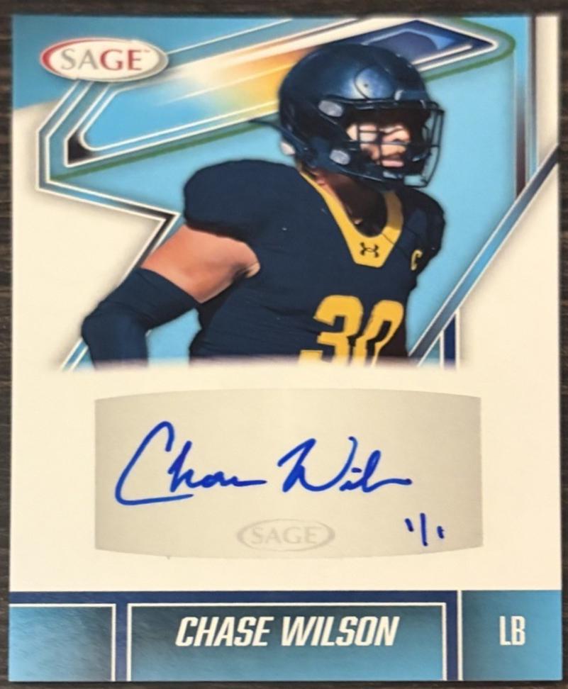 Chase Wilson #A-CW 2026 SAGE Football Autographs