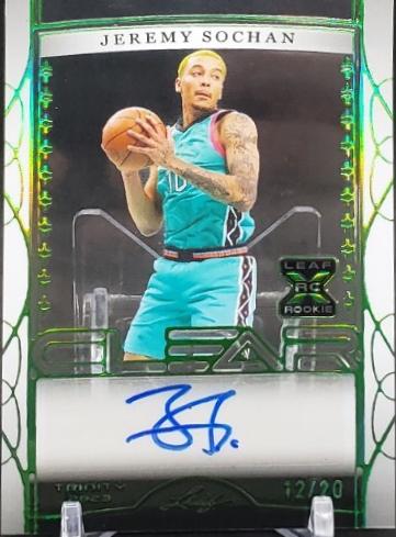 Jeremy Sochan #CA-JS1 2023 Leaf Trinity Clear Autograph Basketball