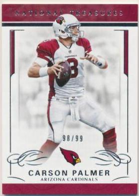 Carson Palmer #1 Football Cards 2016 Panini National Treasures