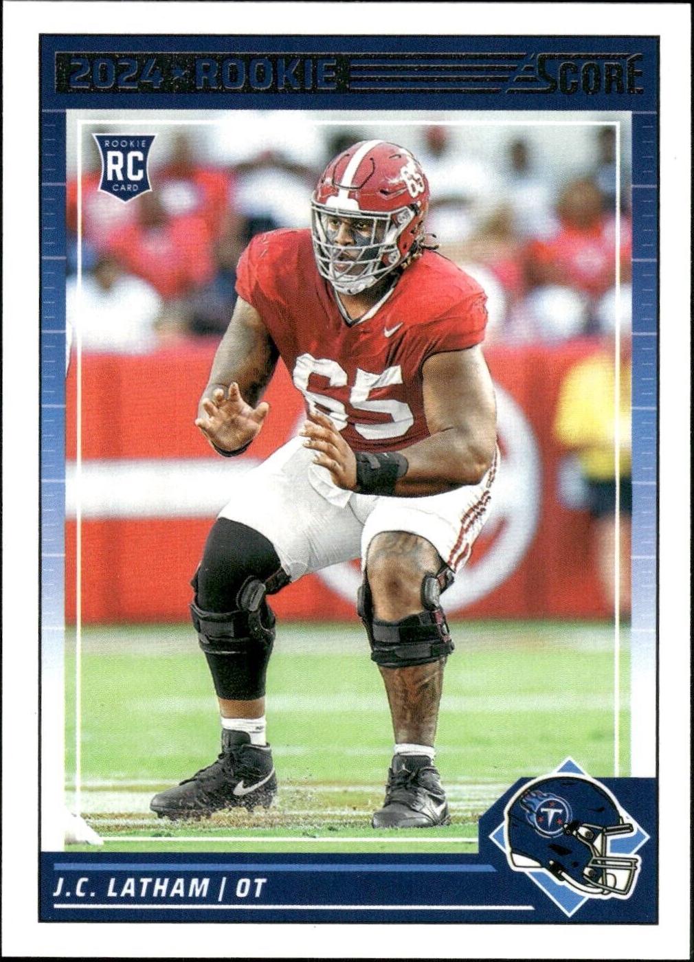 J.C. Latham #318 Football Cards 2024 Panini Score