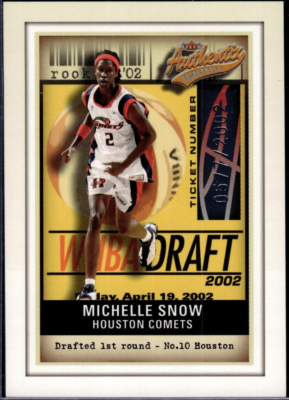 Michelle Snow #110 2002 Fleer Authentix WNBA