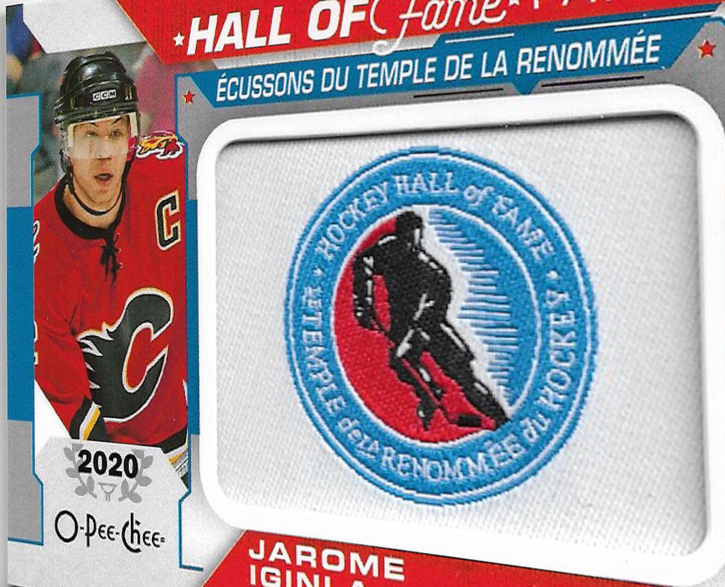 Jarome Iginla #HOF-1 Hockey Cards 2022 O Pee Chee Hall of Fame Logo Patches