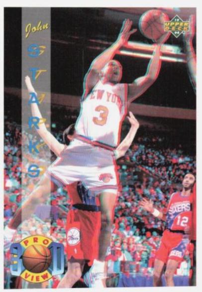 John Starks #20 1993 Upper Deck Pro View 3 D Basketball