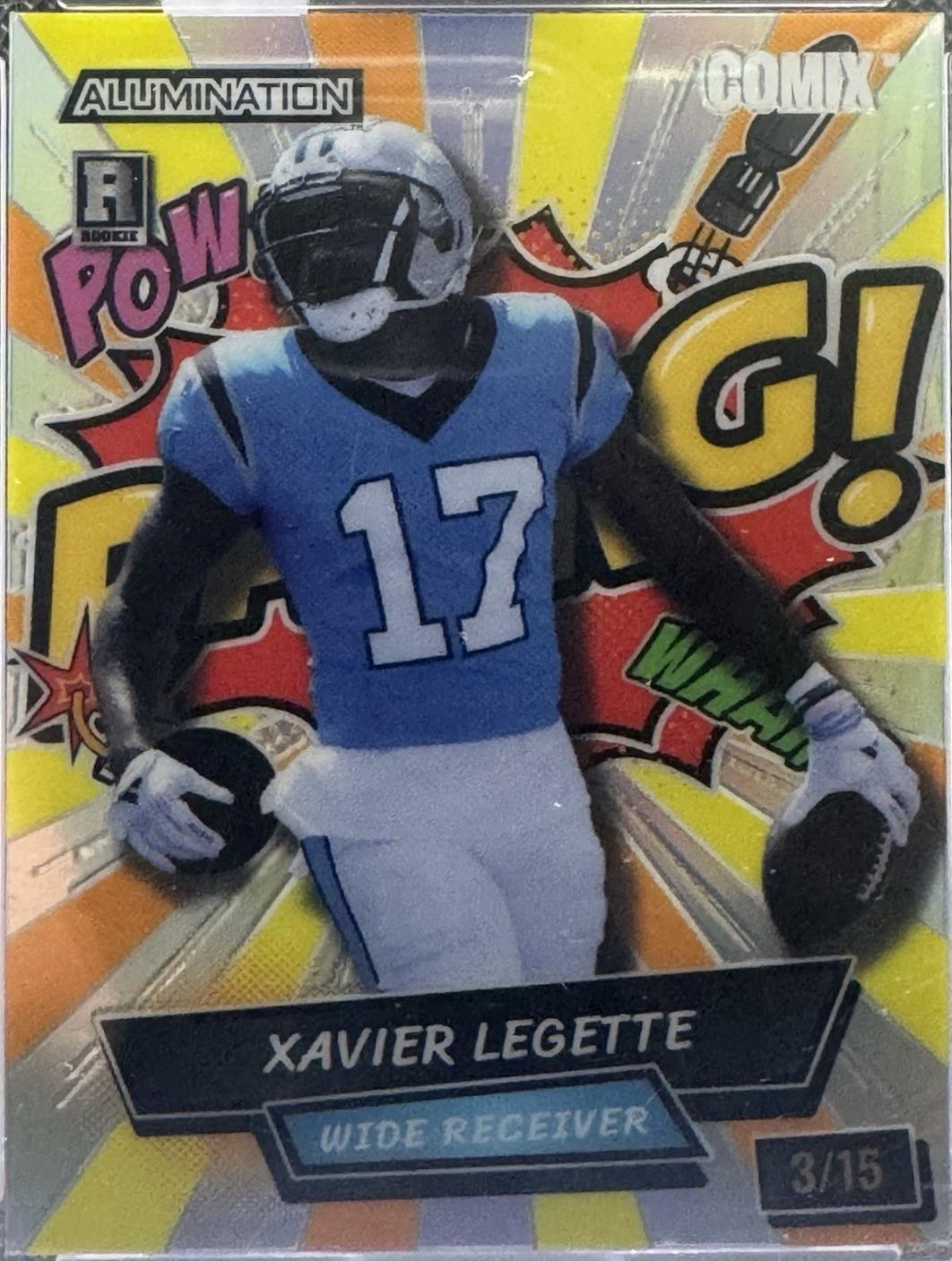 Xavier Legette #AC-XL 2024 Wild Card Alumination Just The Hits Comix Cross Hatch Football