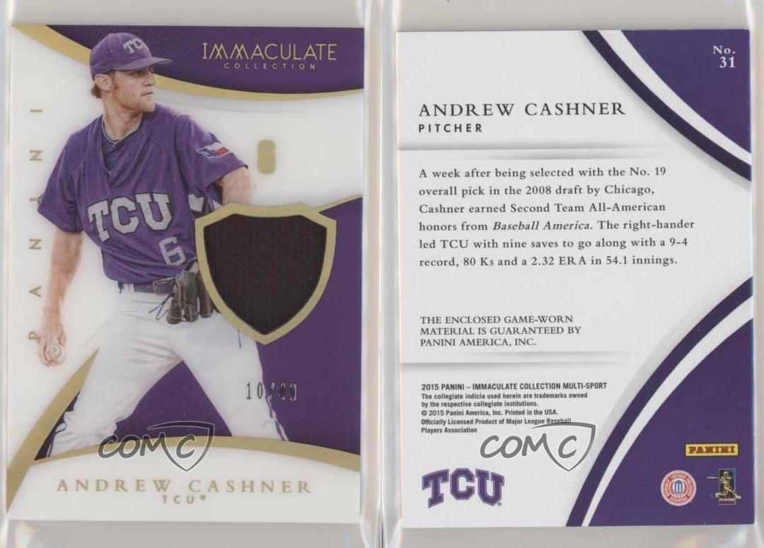 Andrew Cashner #31 Baseball Cards 2015 Panini Immaculate Collection