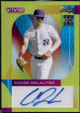Chase DeLauter #BA-CDL 2022 Leaf Vivid Autograph Baseball