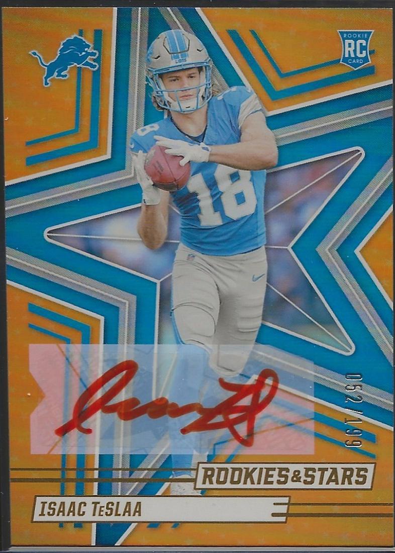 Isaac TeSlaa [Orange Rookie Signature] #127 Prices | 2025 Panini ...