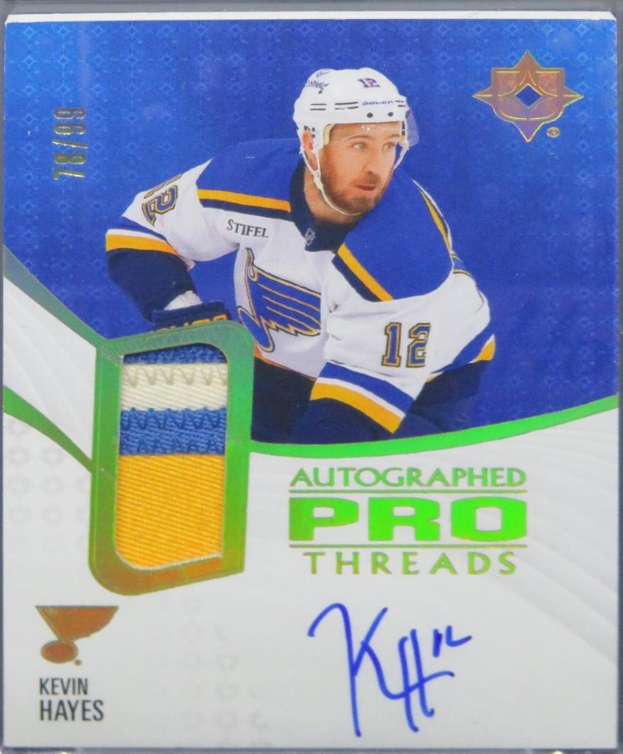 Kevin Hayes #PT-KH Hockey Cards 2023 Upper Deck Ultimate Collection Pro Threads Autograph