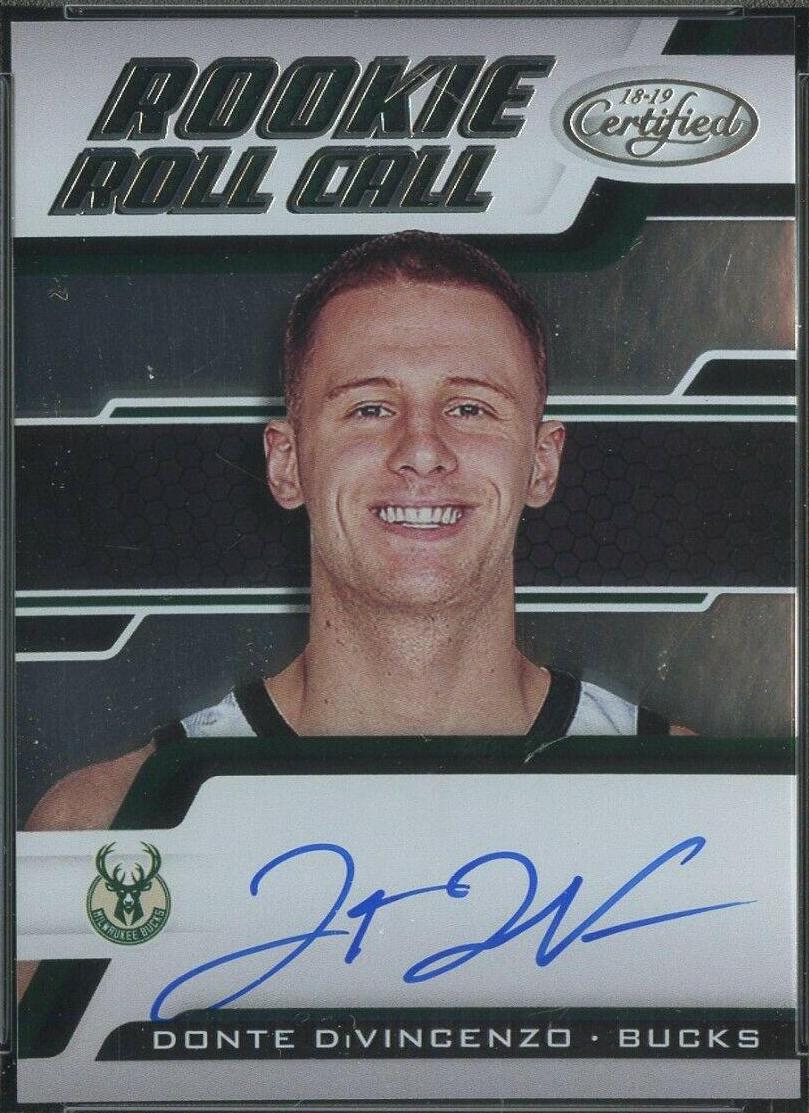 Donte DiVincenzo #DD Basketball Cards 2018 Panini Certified Rookie Roll Call Autographs