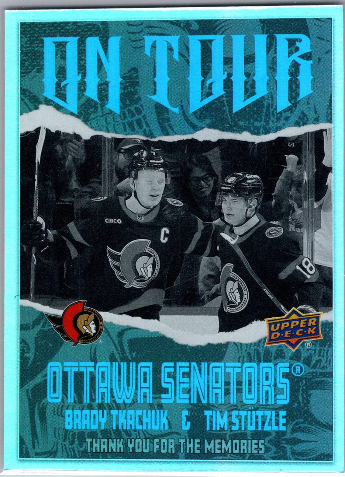 Brady Tkachuk / Tim Stutzle #OT-17 Hockey Cards 2024 Upper Deck On Tour