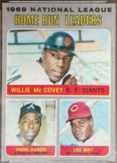 1969 National League Home Run Leaders: Willie McCovey / Hank Aaron / Lee May