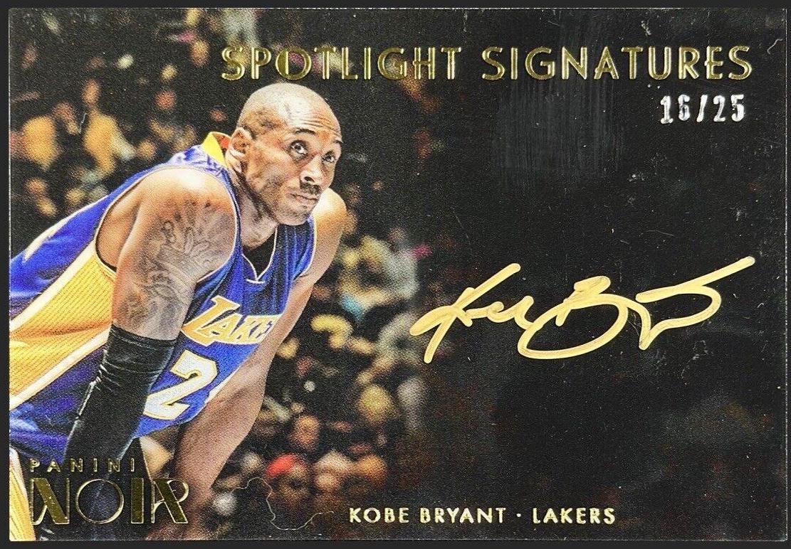 Kobe Bryant #SLS-KB Basketball Cards 2014 Panini Noir Spotlight Signatures