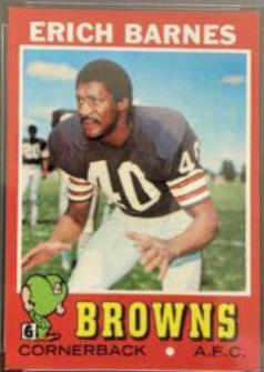 Erich Barnes #168 Football Cards 1971 Topps