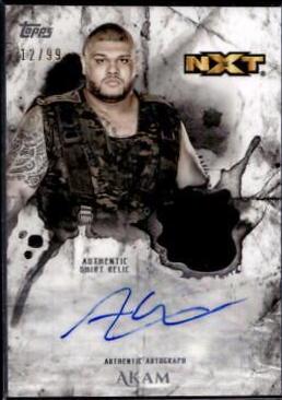 Akam #UAR-AK Wrestling Cards 2018 Topps WWE Undisputed Autograph Relic