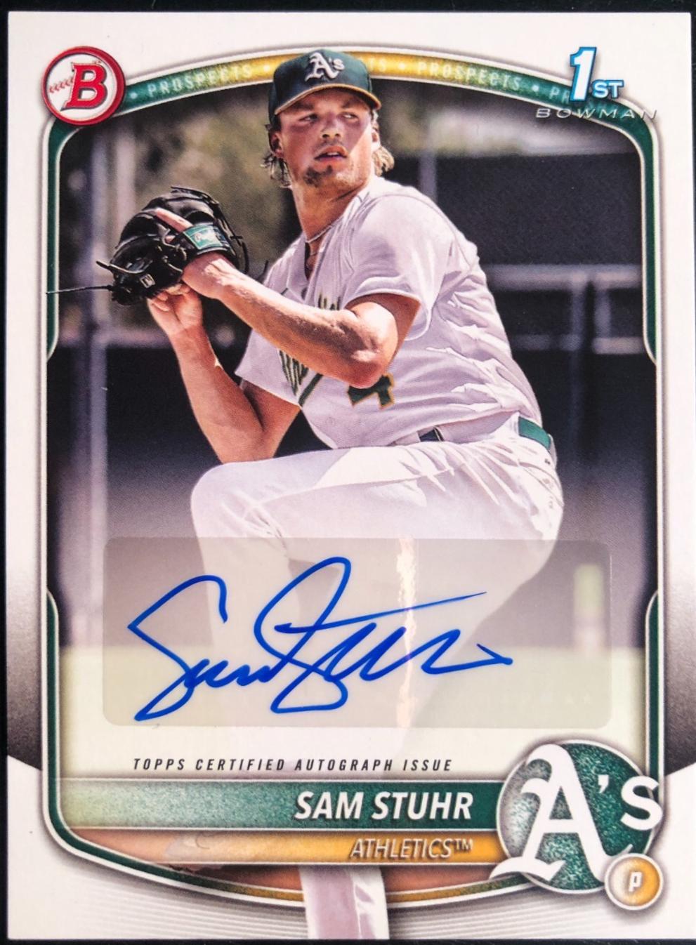 Sam Stuhr #BPA-SS Baseball Cards 2025 Bowman Paper Prospects Autograph