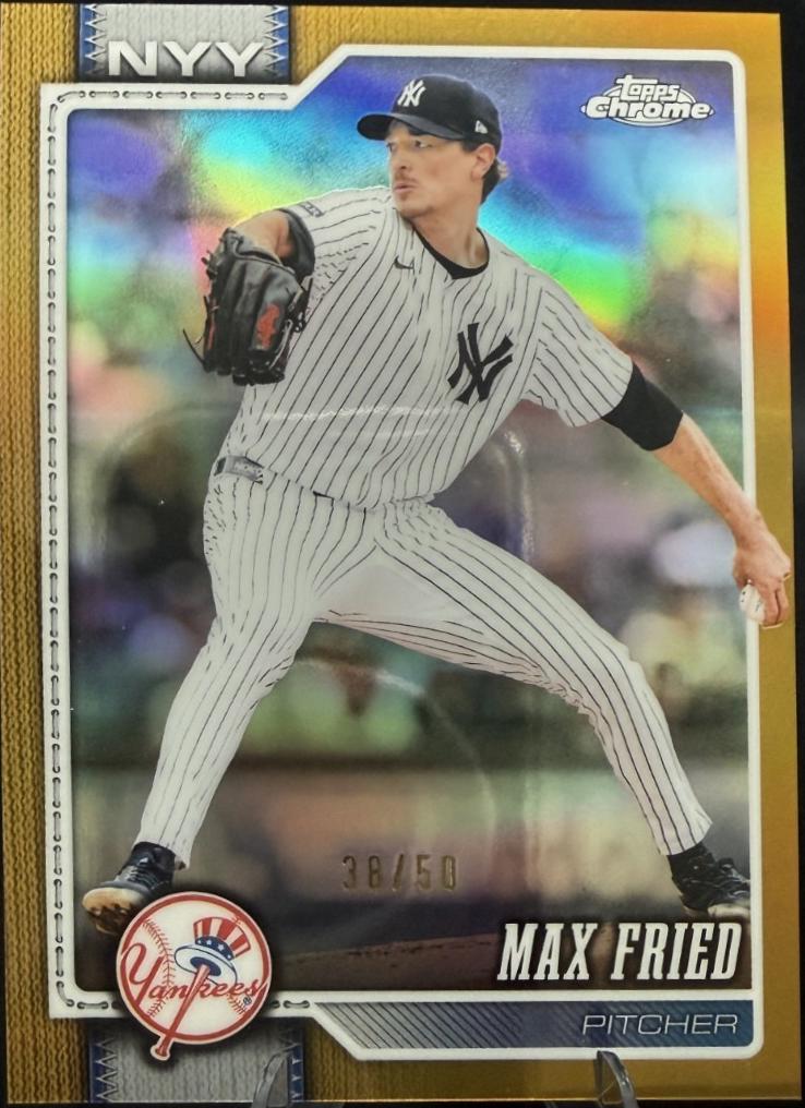 Max Fried [Gold Refractor] (2026 Topps Chrome)
