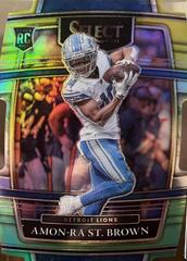 Amon Ra St. Brown [Green Yellow Die Cut] #73 Prices | 2021 Panini