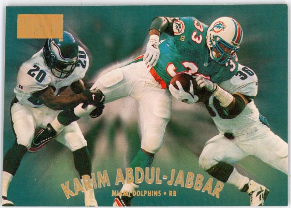 Karim Abdul-Jabbar #95 Football Cards 1997 Skybox Premium