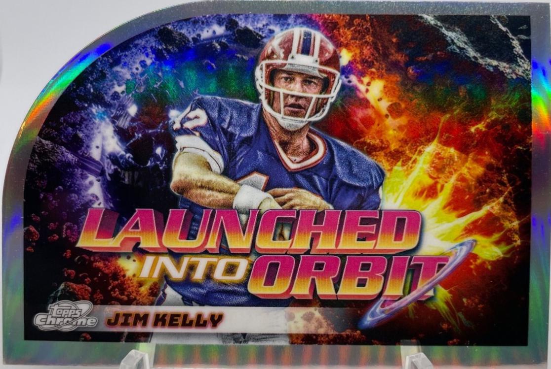 Jim Kelly #LIO-19 Football Cards 2024 Topps Cosmic Chrome Launched Into Orbit