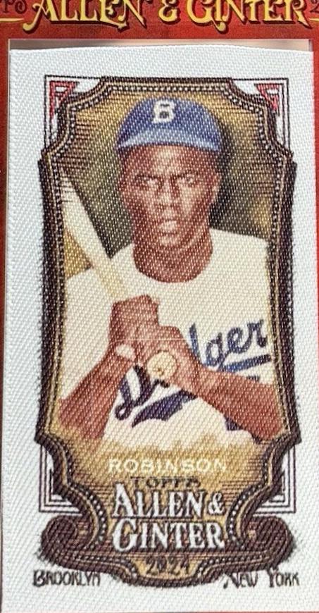 Jackie Robinson #170 Baseball Cards 2024 Topps Allen & Ginter Cloth Mini