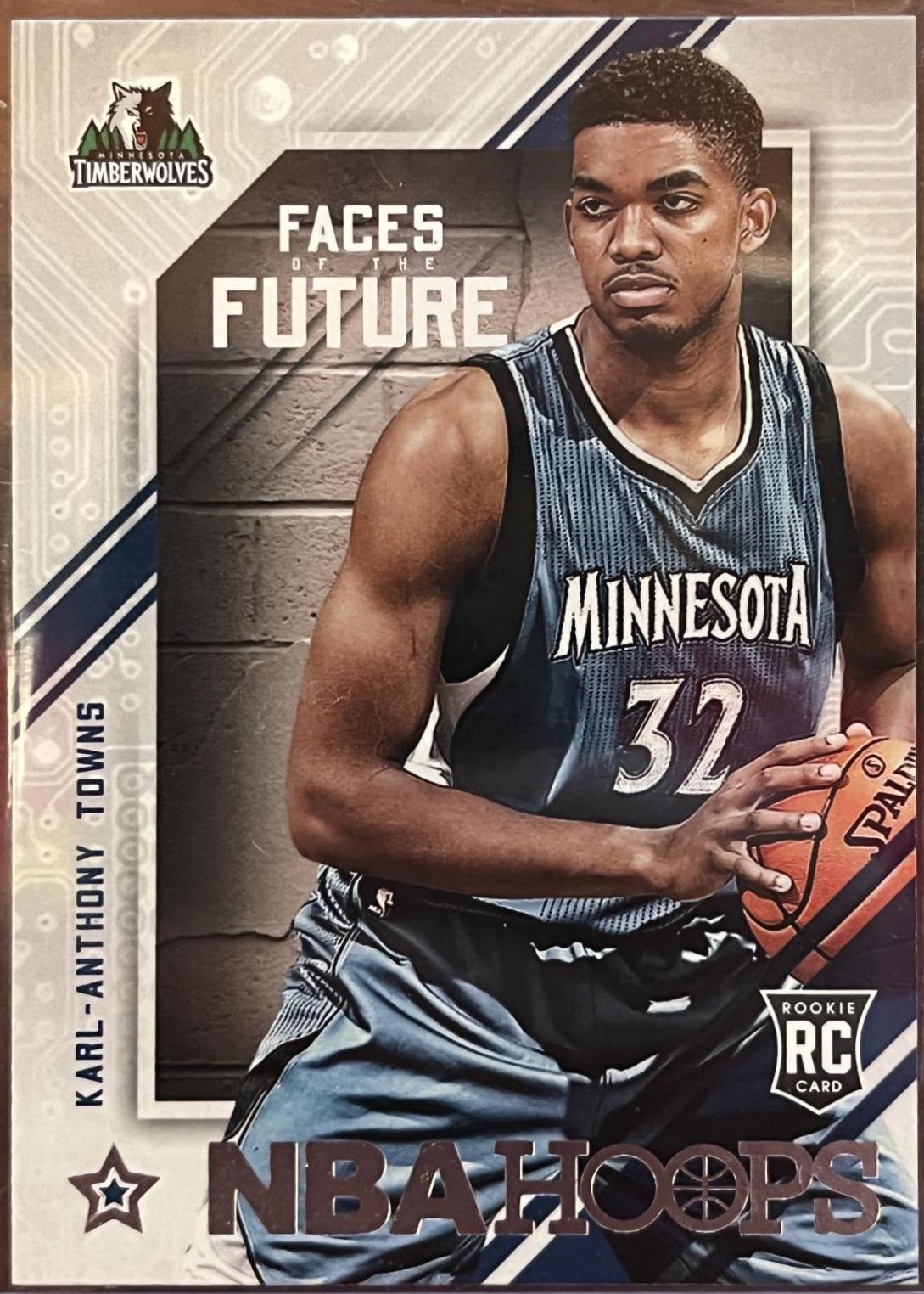 Karl Anthony Towns #5 Basketball Cards 2015 Panini Hoops Faces of the Future