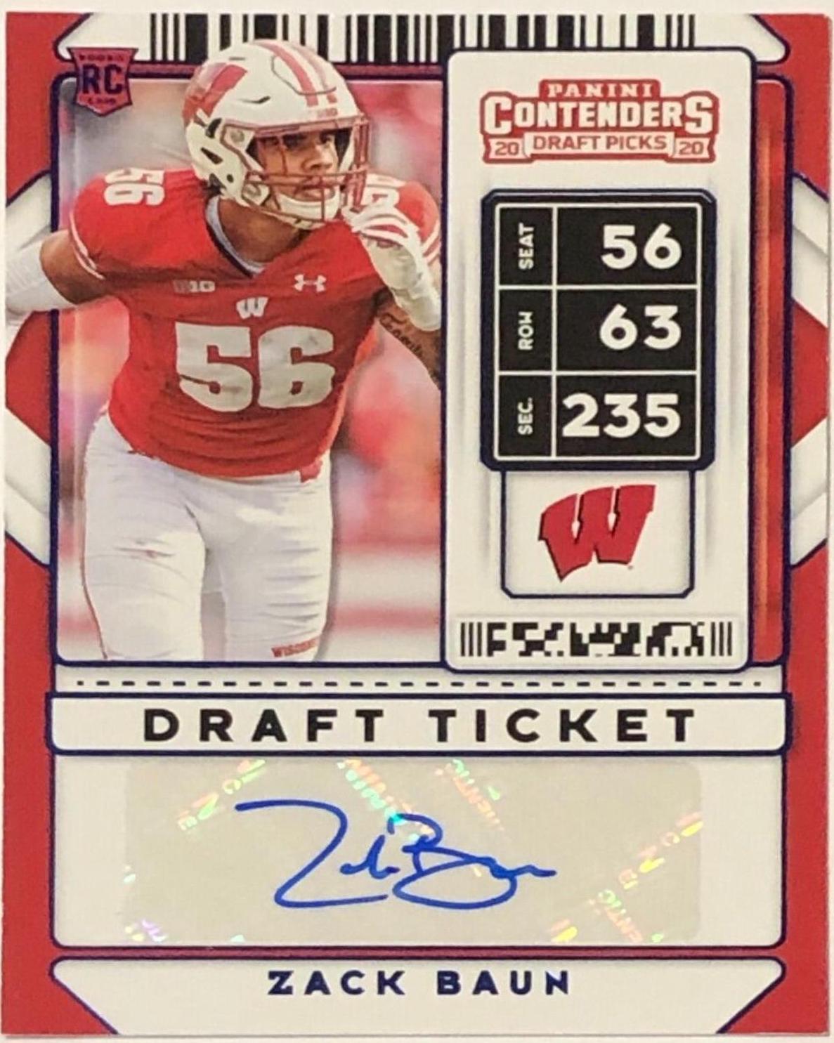 Zack Baun #217 2020 Panini Contenders Draft Picks Football
