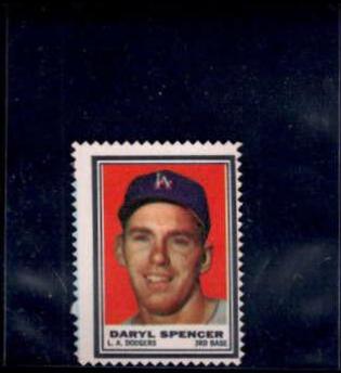 Daryl Spencer Baseball Cards 1962 Topps Stamps
