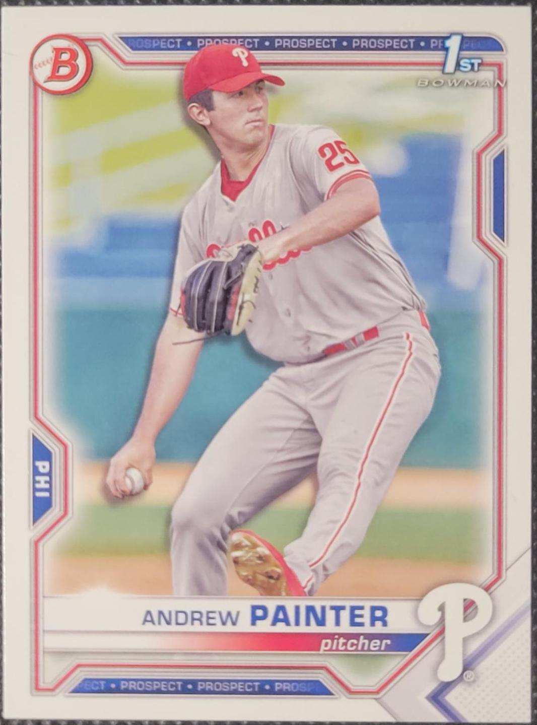 Andrew Painter #BD-10 Baseball Cards 2021 Bowman Draft