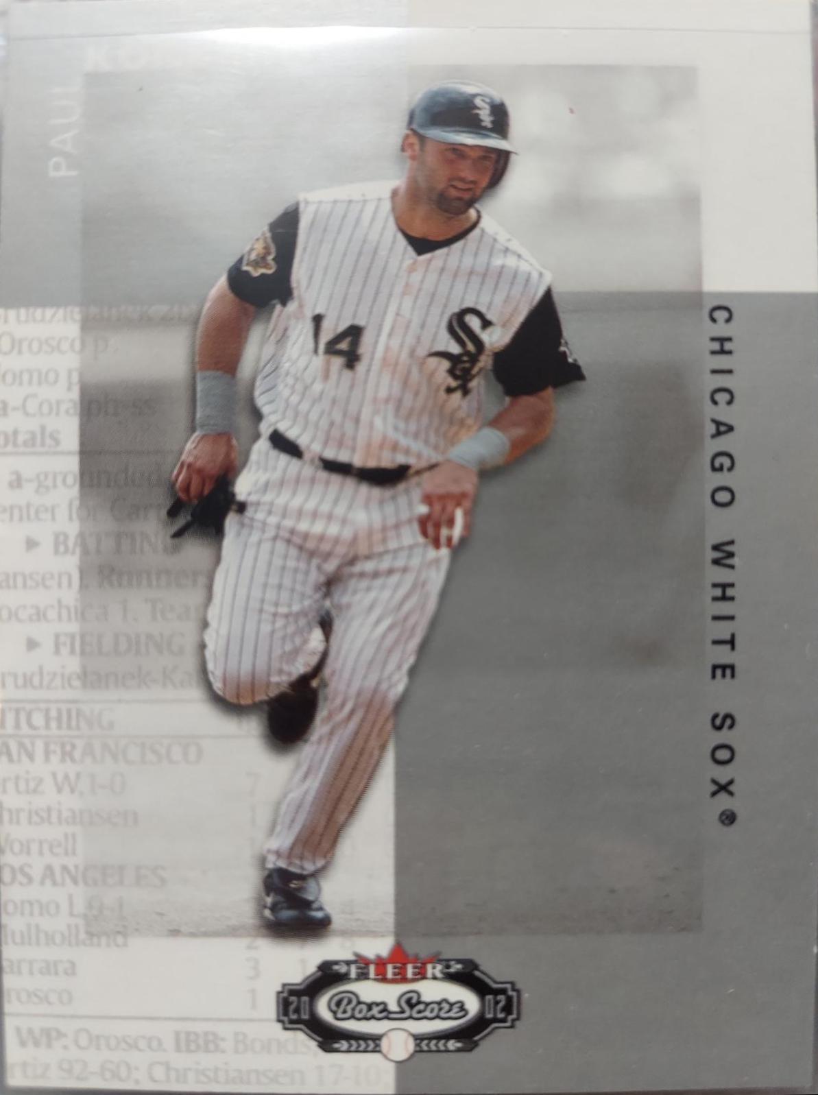 Paul Konerko #8 Baseball Cards 2002 Fleer Box Score