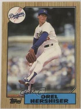 Orel Hershiser #385 Baseball Cards 1987 Topps Tiffany
