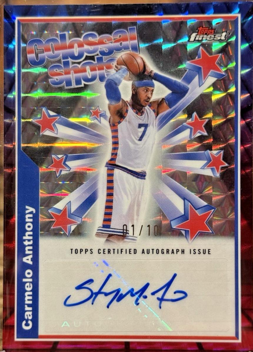 Carmelo Anthony [Red Black Geometric Refractor] #BSA-CA