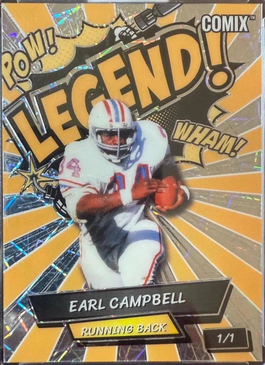 Earl Campbell #ACLGB-EC 2025 Wild Card Alumination Comix Rookies & Legends Football