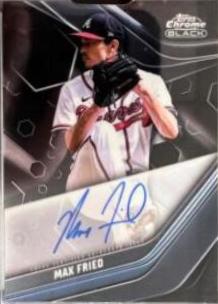 Max Fried #CBA-MF Baseball Cards 2023 Topps Chrome Black Autographs