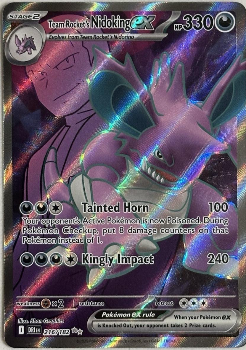 Team Rocket's Nidoking ex #216 Pokemon Destined Rivals