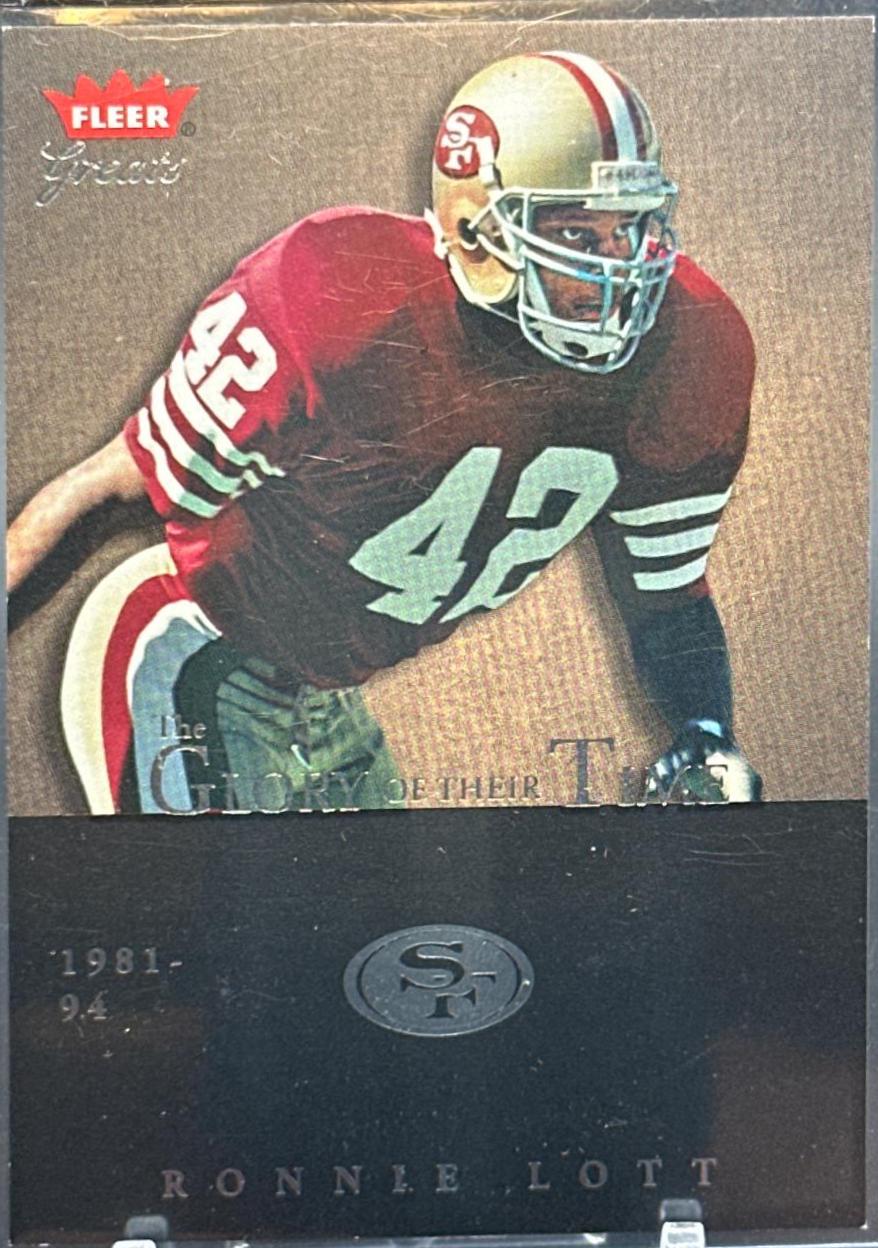 Ronnie Lott #16 GOT Football Cards 2004 Fleer Greats of the Game Glory of Their Time