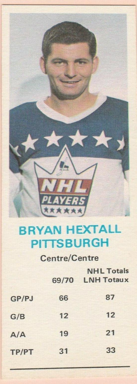Bryan Hextall Hockey Cards 1970 Dad's Cookies