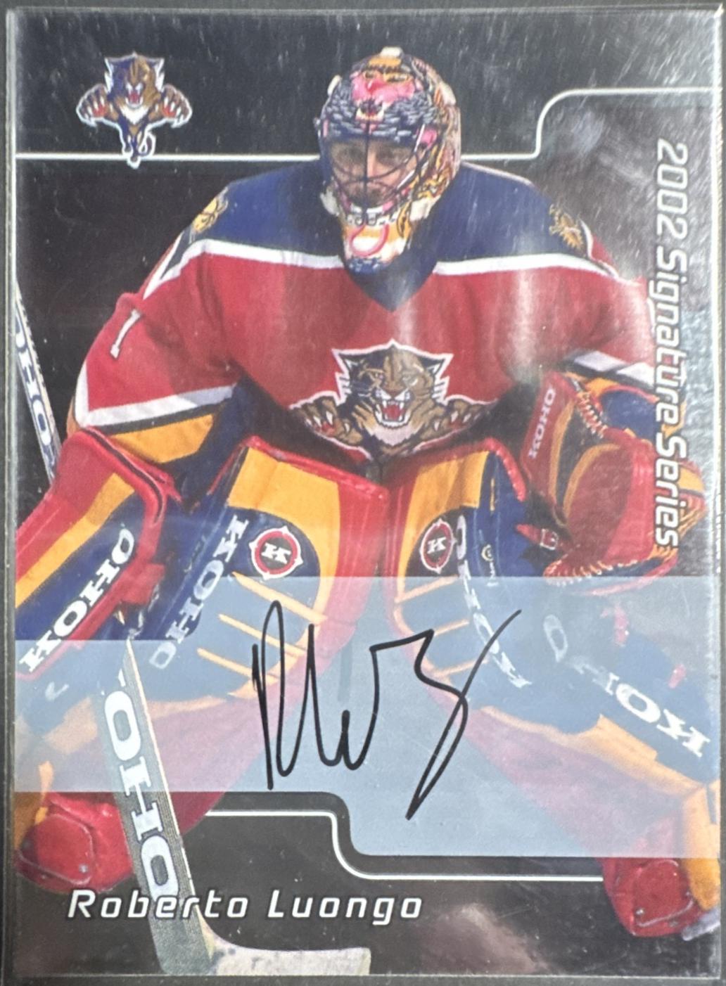 Roberto Luongo #12 2001 Be A Player Signature Series Hockey