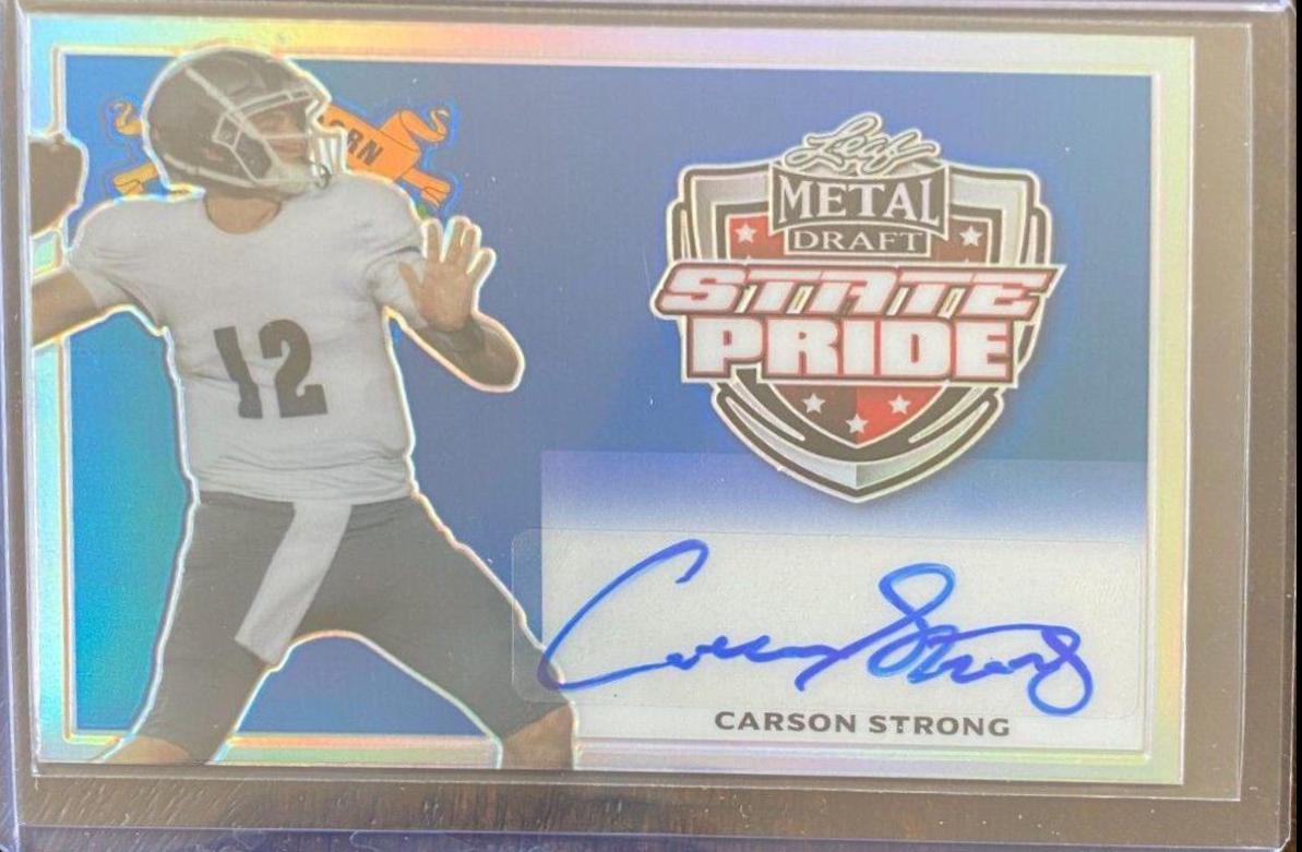 Carson Strong #B-CS1 Football Cards 2022 Leaf Metal Draft