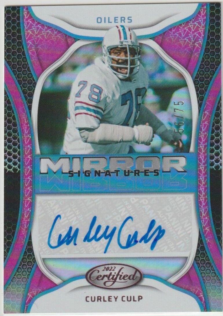 Curley Culp #MS-CC 2022 Panini Certified Football Mirror Signatures