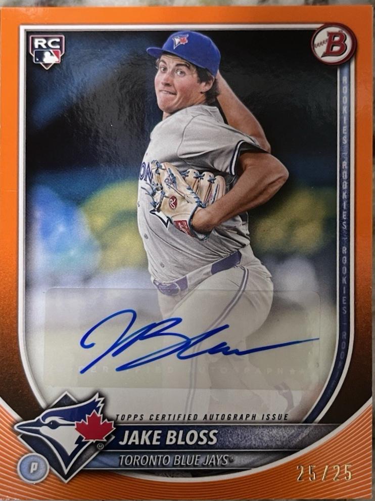 Jake Bloss [Orange] #PRV-JB Prices | 2025 Bowman Rookie & Veteran ...