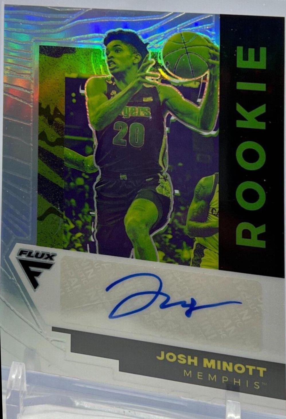 Josh Minott #FA-JMI Basketball Cards 2022 Panini Chronicles Draft Picks Flux Rookie Autographs