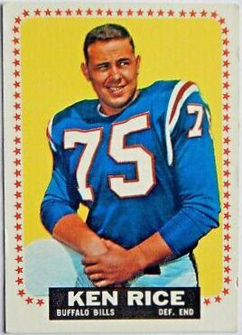 Ken Rice #34 Football Cards 1964 Topps