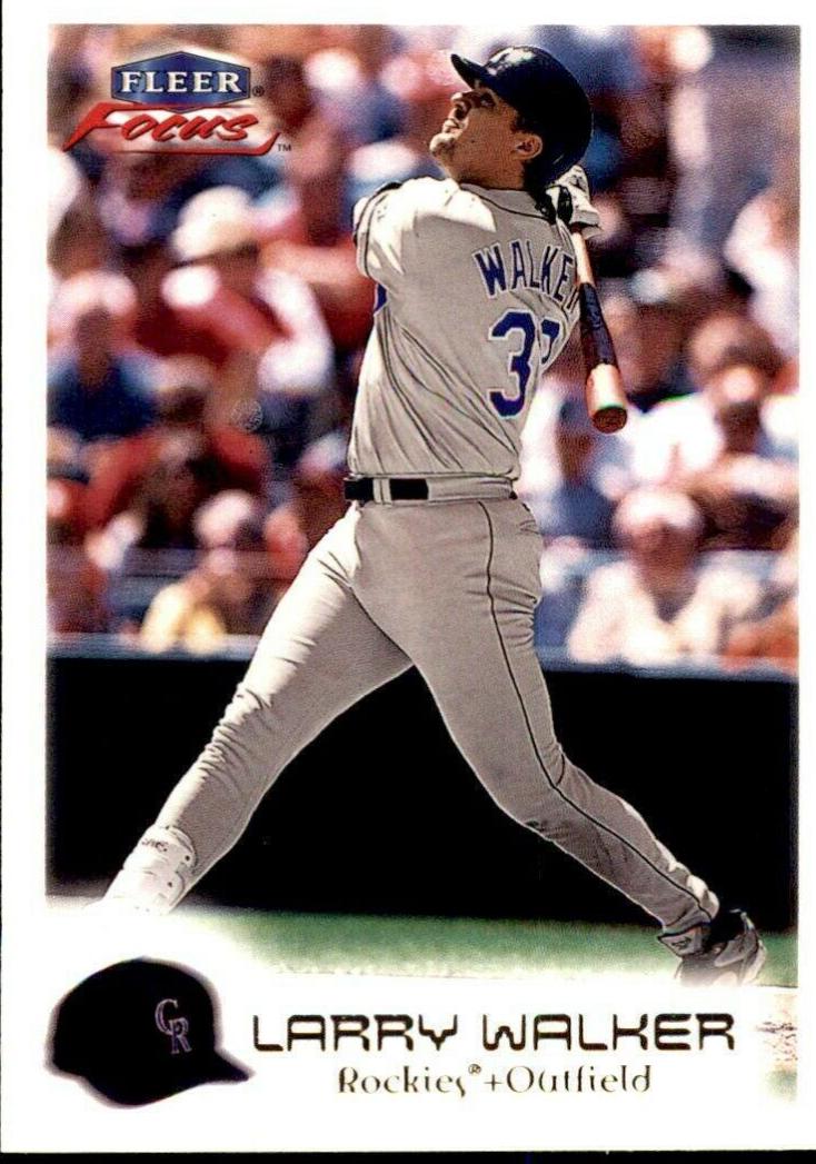 Larry Walker #5 Baseball Cards 2000 Fleer Focus