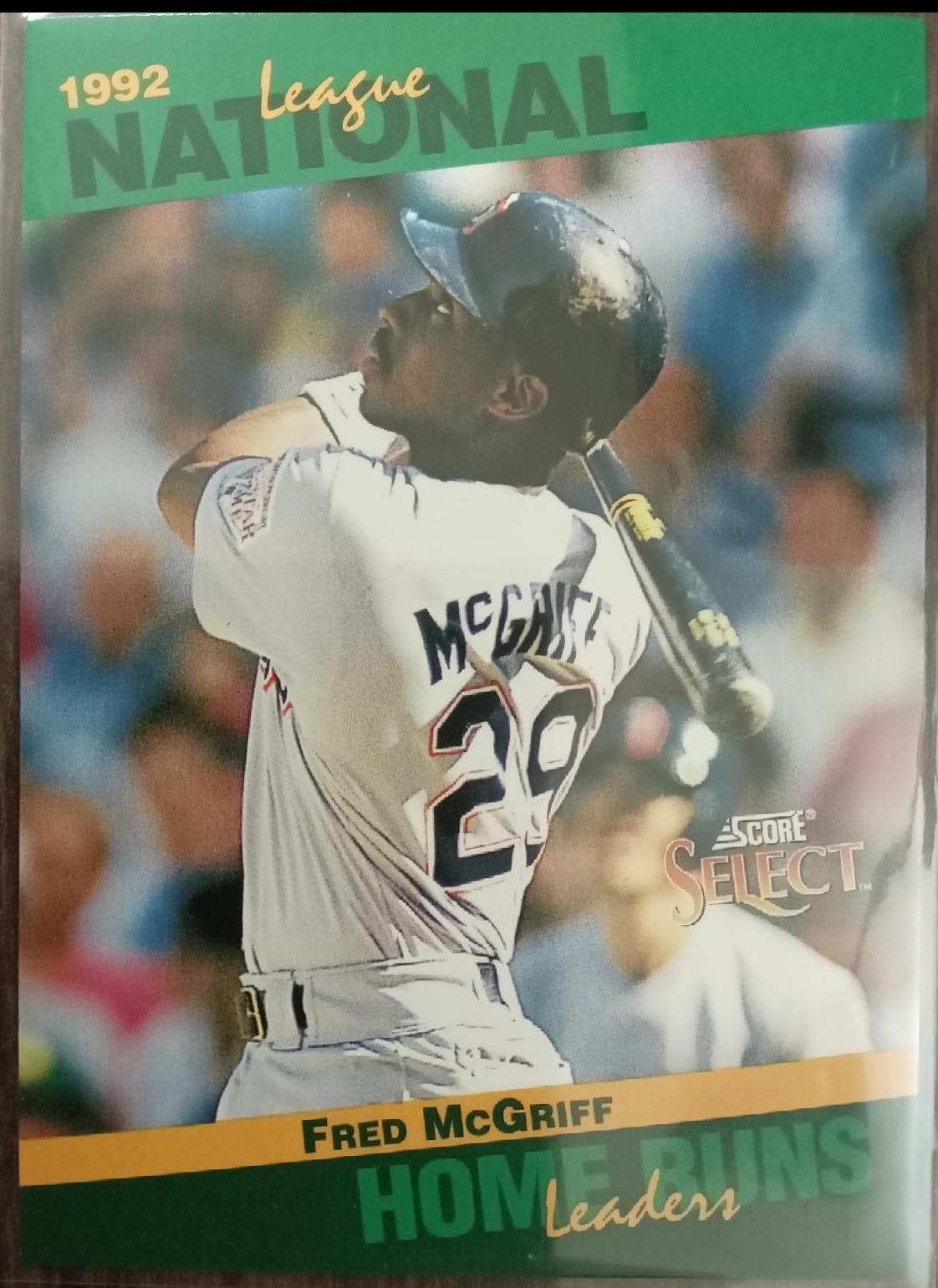 Fred McGriff #28 Baseball Cards 1993 Score Select Stat Leaders
