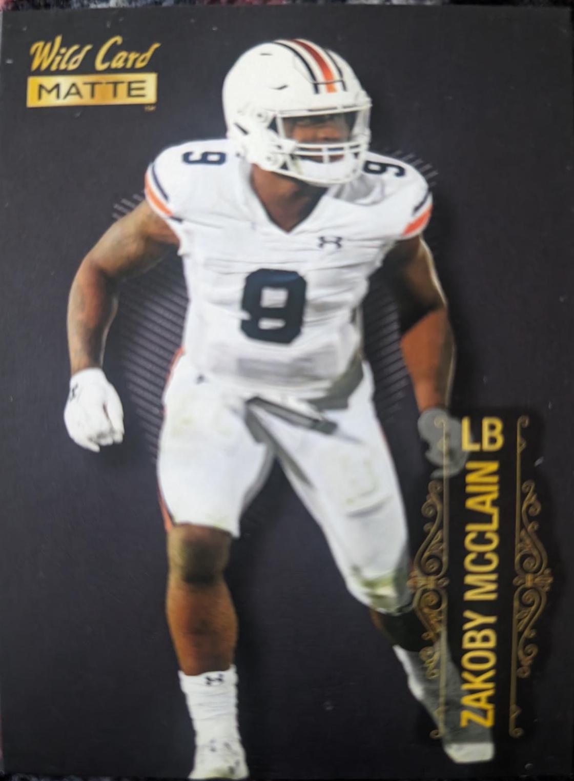 Zakoby McClain #MB-130 Football Cards 2022 Wild Card Matte Black