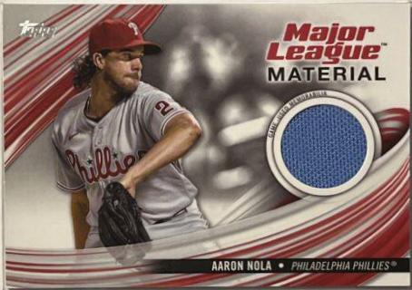 Aaron Nola #MLM-AN Baseball Cards 2023 Topps Series 1 Major League Material Relics