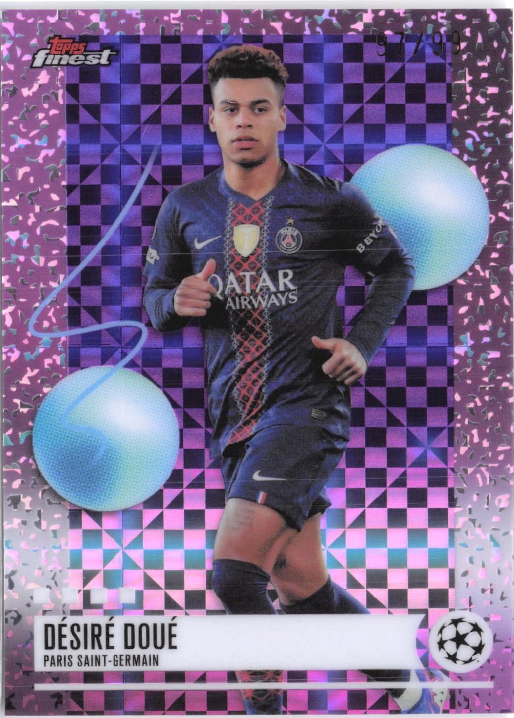 Desire Doue #327 2025 Topps Finest UEFA