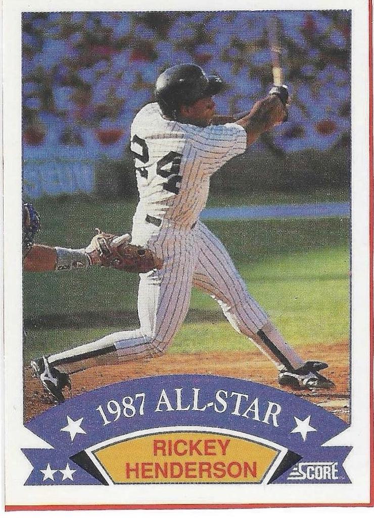 Rickey Henderson #7 1988 Score All Star Game Baseball
