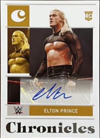 Elton Prince #CS-EPC Wrestling Cards 2022 Panini Chronicles WWE Signatures